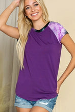 Load image into Gallery viewer, Tunic with Curved Hem and Tie-Dye Sleeves XS-XL