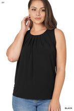 Load image into Gallery viewer, Plus Size Pleated Sleeveless Top 1X-3X