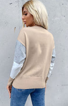 Load image into Gallery viewer, Women&#39;s Crew Neck Colorblock Sweater S-L - Wazzi&#39;s Wear