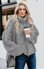 Load image into Gallery viewer, Women&#39;s Oversized Thick Knit Turtleneck Pullover Sweater in 5 Colors S-XL - Wazzi&#39;s Wear