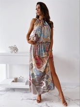 Load image into Gallery viewer, Women’s Boho Halter Neck Maxi Dress with Side Slit in 3 Colors Sizes 4-14