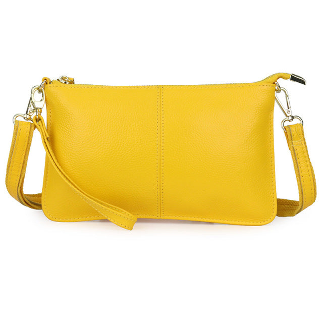 Crossbody Genuine Leather Luxury Handbag in 15 Colors - Wazzi's Wear