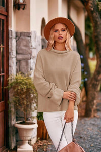 Women’s Turtleneck Long Sleeve Sweater in 5 Colors S-XL