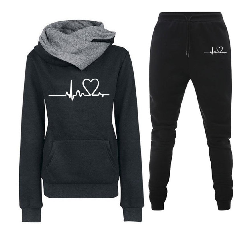 Women’s Two Piece Hoodie and Sweatpants Set in 5 Colors S-XXL - Wazzi's Wear