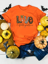 Load image into Gallery viewer, Women&#39;s Fall Pumpkin Short Sleeve Top in 5 Colors Sizes 4-14