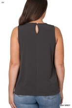 Load image into Gallery viewer, Plus Size Pleated Sleeveless Top 1X-3X