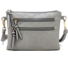 Load image into Gallery viewer, Crossbody Multi Zippered Fashion Clutch in 5 colors