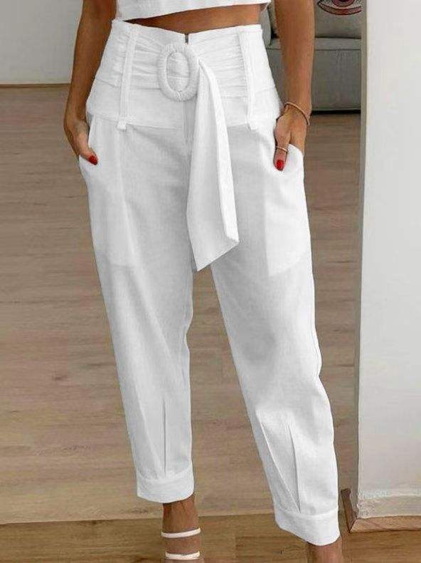 Women’s Cropped Pants with Pockets in 3 Colors Waist 28-37