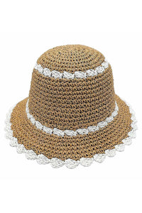 Straw Bucket Sun Hat in 2 Colors - Wazzi's Wear