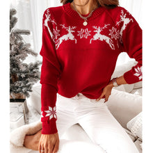 Load image into Gallery viewer, Women’s Christmas Long Sleeve Knit Sweater in 3 Colors S-XXL - Wazzi&#39;s Wear
