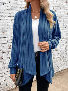 Women’s Long Sleeve Cardigan with Lapel in 6 Colors Sizes 4-12