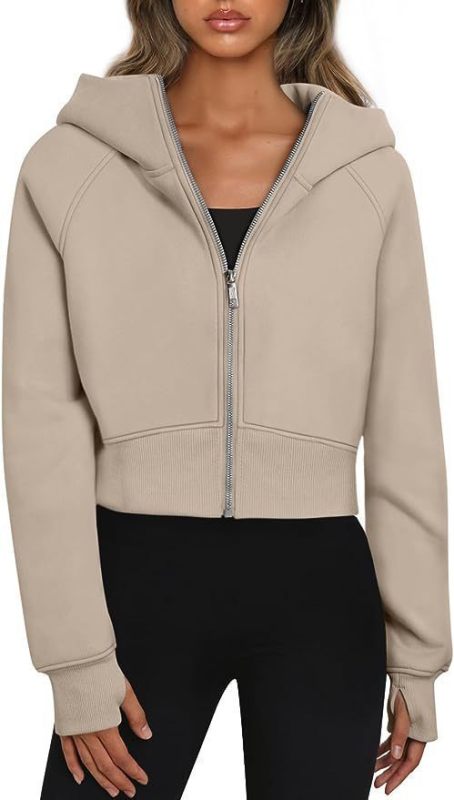 Women’s Cropped Hooded Long Sleeve Sweatshirt in 6 Colors S-XL - Wazzi's Wear