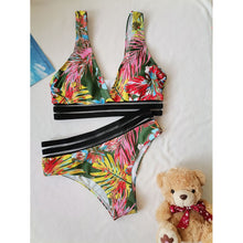 Load image into Gallery viewer, Leaf Printed Push Up Brazilian Bikini in 20 Colors S-XL