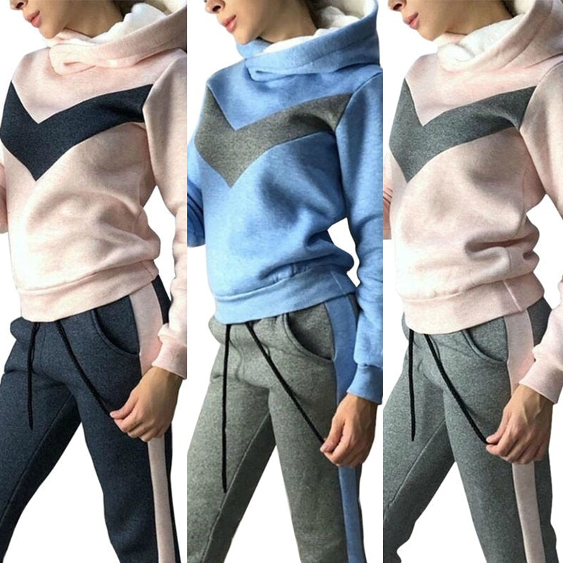 Women’s Two Piece Fleece Tracksuit in 8 Colors Sizes 6-16 - Wazzi's Wear