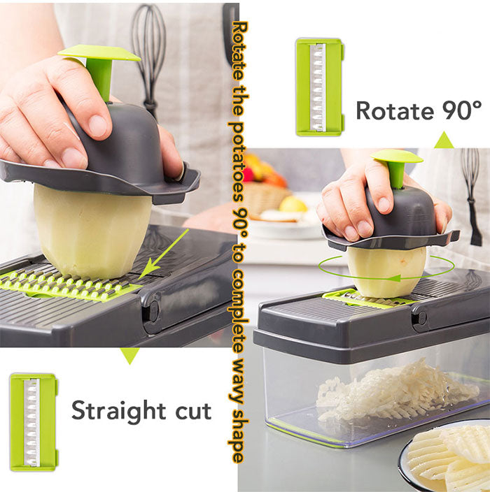 Multifunctional Fruit and Vegetable Chopper/Slicer/Cutter/Grinder in 3 Colors - Wazzi's Wear