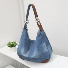 Load image into Gallery viewer, Large Capacity Denim Shoulder Bag in 2 Colors - Wazzi&#39;s Wear