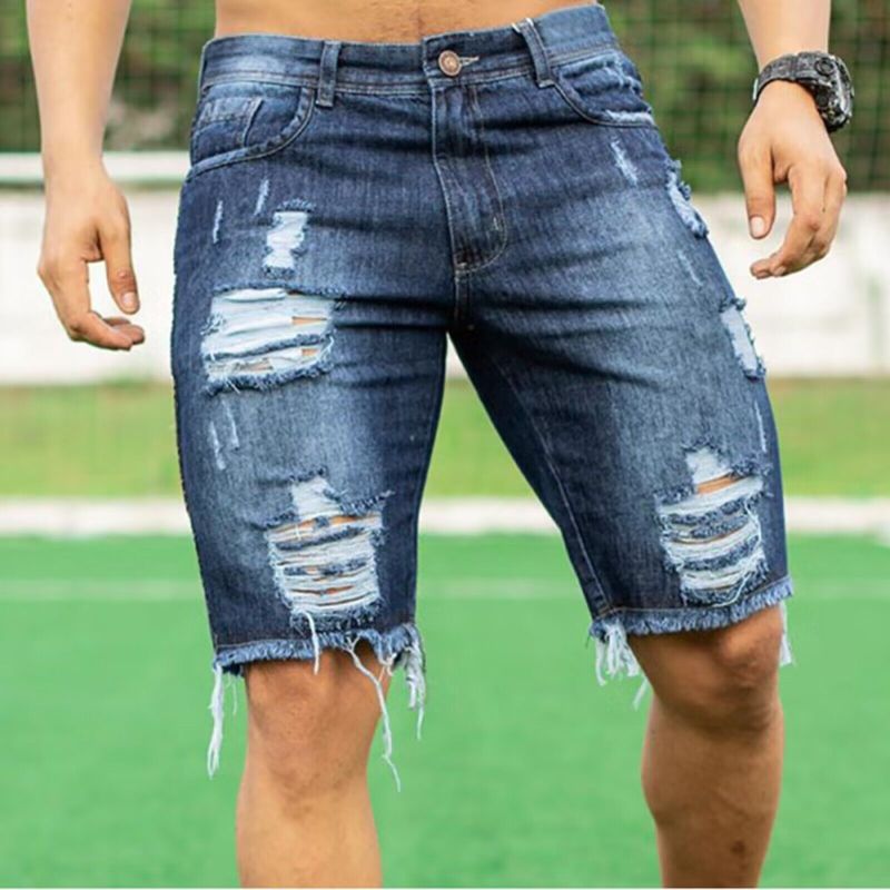 Men's Ripped Jeans Shorts - Wazzi's Wear