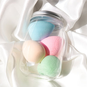 4 Piece Makeup Cosmetic Blending Sponge with Storage Box