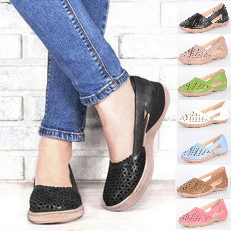 Women's Flat Breathable Slip-On Shoes in 10 Colors - Wazzi's Wear