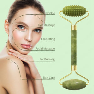 Gua Sha Jade Roller Face Massage Tool Beauty Set