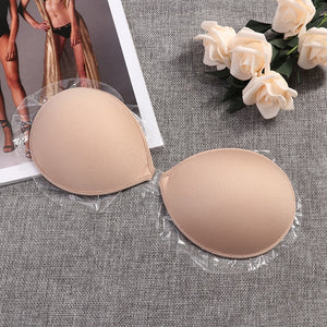 Women's Self-Adhesive Silicone Backless Strapless Bra Cups A-D in 2 Colors