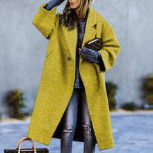 Load image into Gallery viewer, Women’s Long Sleeve Woolen Coat in 11 Colors Sizes 4-16 - Wazzi&#39;s Wear