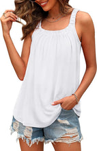 Load image into Gallery viewer, Women&#39;s Solid Pleated Sleeveless Tank Top in 5 Colors Sizes 4-12