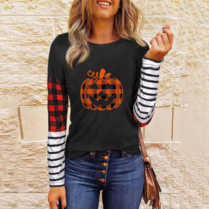 Women's Halloween and Fall Long Sleeve Top in 9 Patterns Sizes 4-12