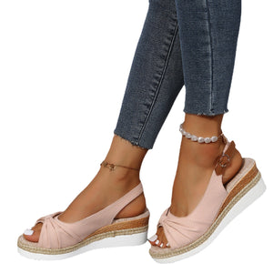 Women’s Open Toed Wedge Sandals in 4 Colors
