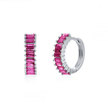 Load image into Gallery viewer, Crystal Hoop Earrings in 16 Colors - Wazzi&#39;s Wear