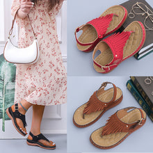 Load image into Gallery viewer, Women&#39;s Sandals with Tassels and Buckle Closure in 5 Colors