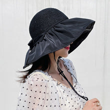 Load image into Gallery viewer, Foldable Big Brim Straw Fisherman Beach Hat in 5 Colors