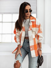 Load image into Gallery viewer, Women&#39;s Plaid Long Sleeve Shirt Jacket in 4 Colors S-XL
