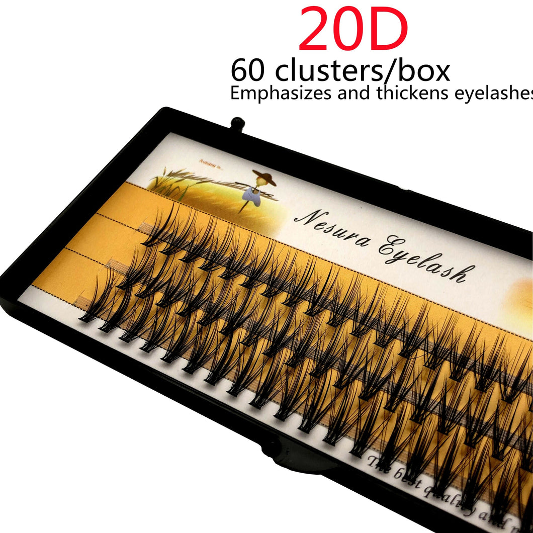 1box/60 bundles 20/30D Fake Eyelash Extensions