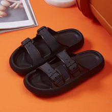 Load image into Gallery viewer, Open Toed Slide Sandals with Buckles in 5 Colors
