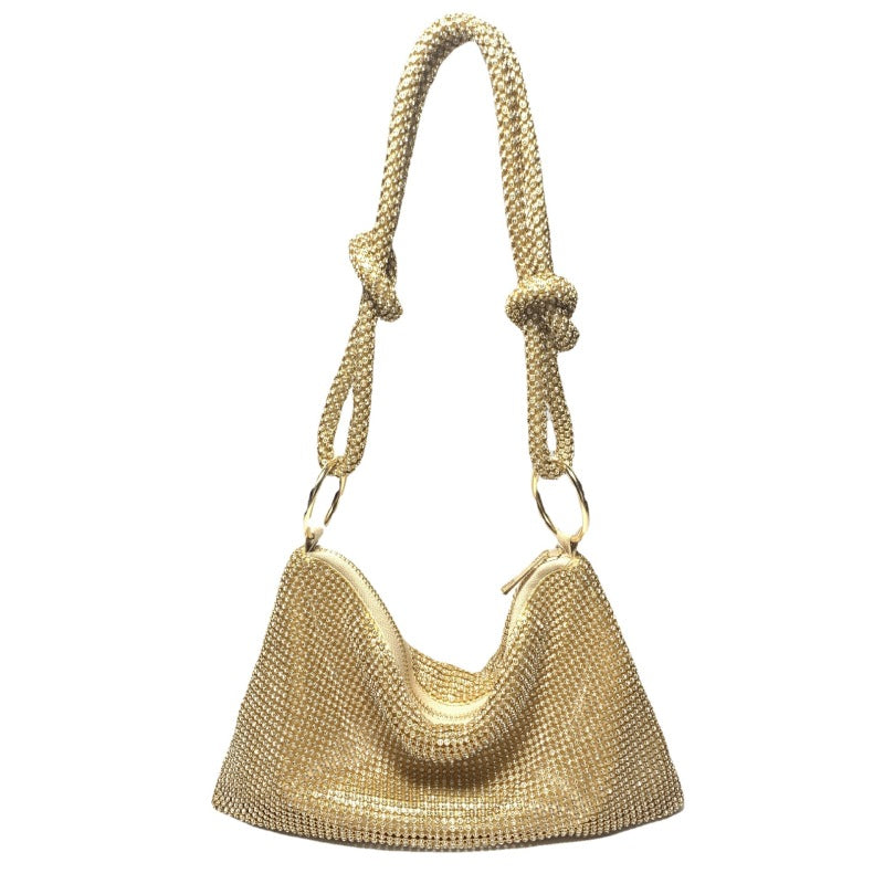 Knotted Rhinestone Shoulder Bag in 3 Colors - Wazzi's Wear