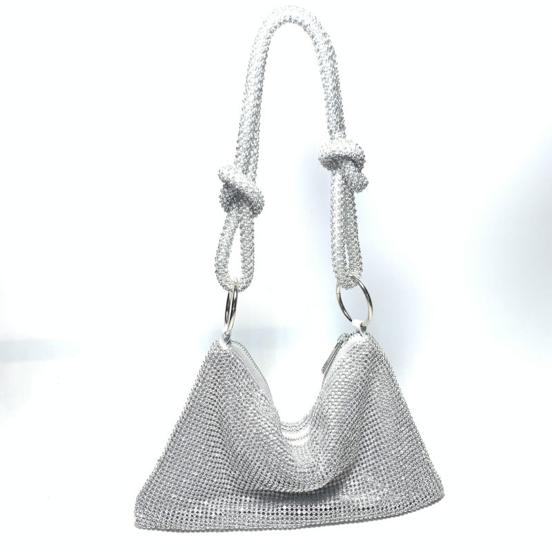 Knotted Rhinestone Shoulder Bag in 3 Colors - Wazzi's Wear