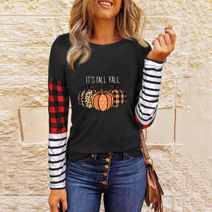 Women's Halloween and Fall Long Sleeve Top in 9 Patterns Sizes 4-12