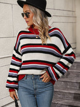 Load image into Gallery viewer, Women&#39;s Long Sleeve Striped Sweater in 5 Colors S-XL - Wazzi&#39;s Wear