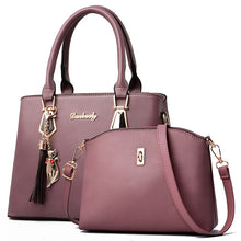 Load image into Gallery viewer, Women’s Solid Handbag and Messenger Bag Set in 6 Colors