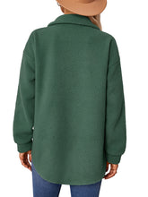 Load image into Gallery viewer, Women&#39;s Green Buttoned Long Sleeve Jacket in 3 Colors S-XL