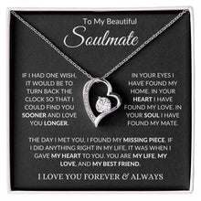 Load image into Gallery viewer, Soulmate Forever Necklace in White or Yellow Gold Finish - Wazzi&#39;s Wear