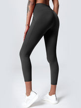 Load image into Gallery viewer, Women&#39;s High Waist Butt Lift Black Yoga Pants with Pocket Waist 21-28