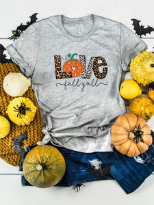 Women's Fall Pumpkin Short Sleeve Top in 5 Colors Sizes 4-14