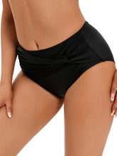 Load image into Gallery viewer, Women’s Black Pleated Bikini Bottoms XS-XXL