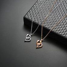 Load image into Gallery viewer, Adjustable Heart Necklace in Silver or Rose Gold - Wazzi&#39;s Wear