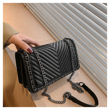 Load image into Gallery viewer, Fashion Shoulder Bag with Embroidered Chain Strap in 4 Colors