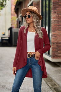 Women’s Solid Open Cardigan with Long Sleeves in 6 Colors S-XXL