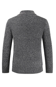 Men's Knit Long Sleeve Cardigan Sweater with Buttons M-3XL - Wazzi's Wear