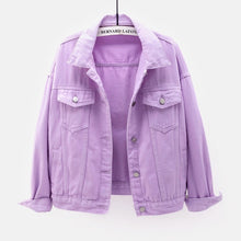 Load image into Gallery viewer, Women’s Buttoned Denim Jacket with Pockets in 11 Colors Sizes 4-16